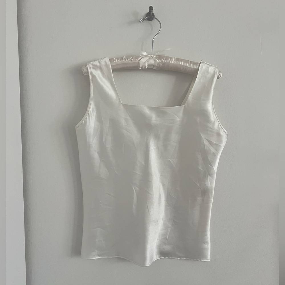 Vintage silk satin tank